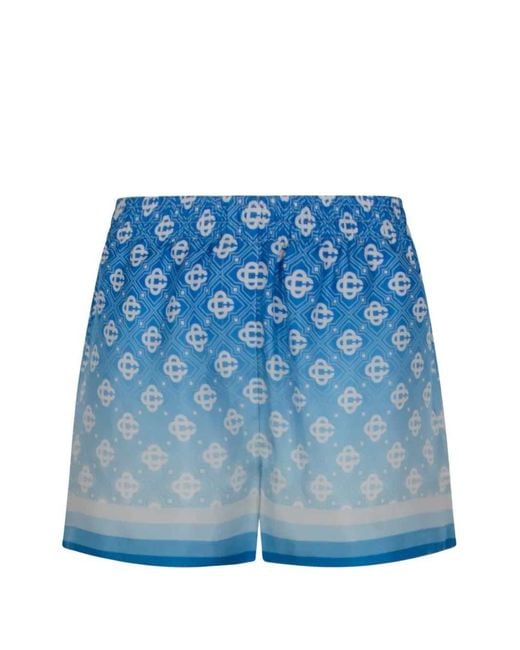 Casablanca Blue Diamond Monogram Shorts