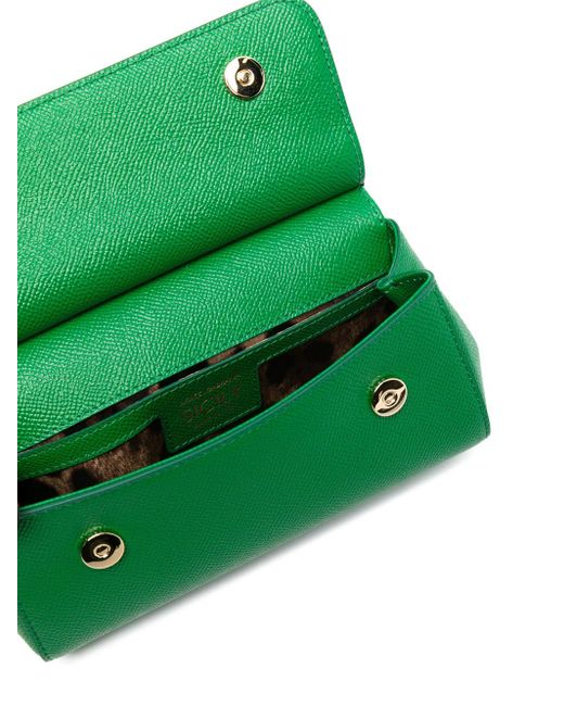 Dolce & Gabbana Green Small Sicily Shoulder Bag