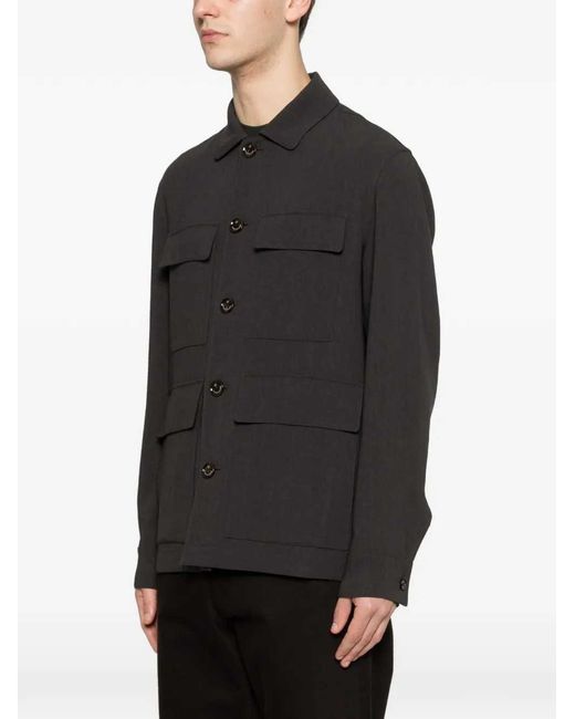 Montecore Black Button-Up Jacket for men