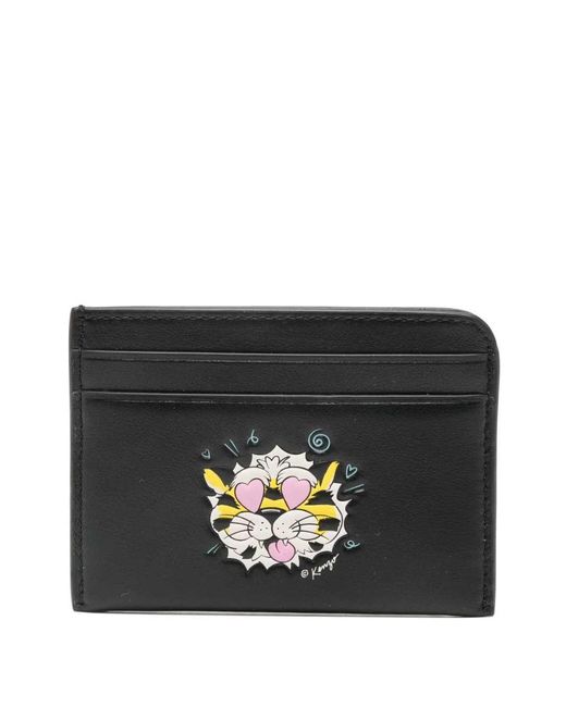 KENZO Black Porte Carte for men