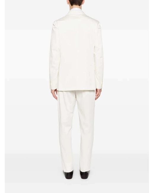 Lardini White Double-Breasted Suit for men