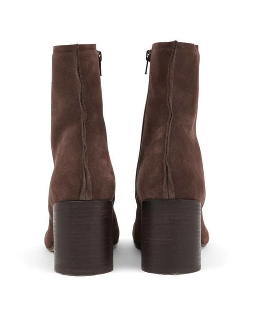 MM6 by Maison Margiela Brown Anatomic Ankle Boots