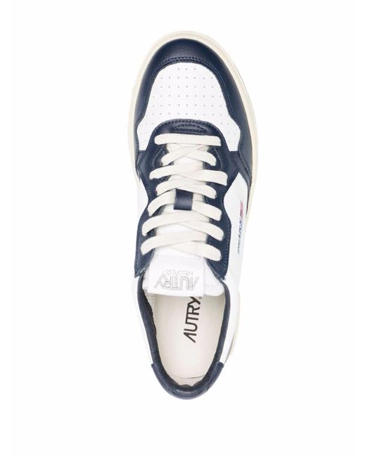 Autry White Action Sneakers With Panel Design for men