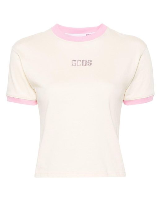 Gcds White T-Shirt With Decoration