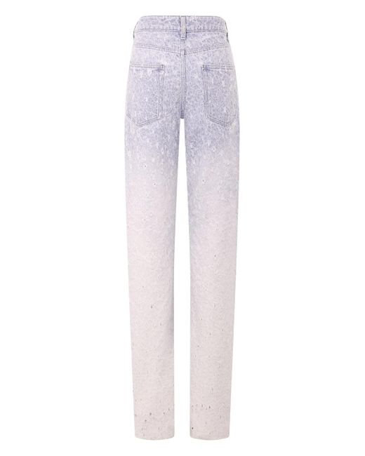 Rabanne White Straight Jeans With A Worn Effect