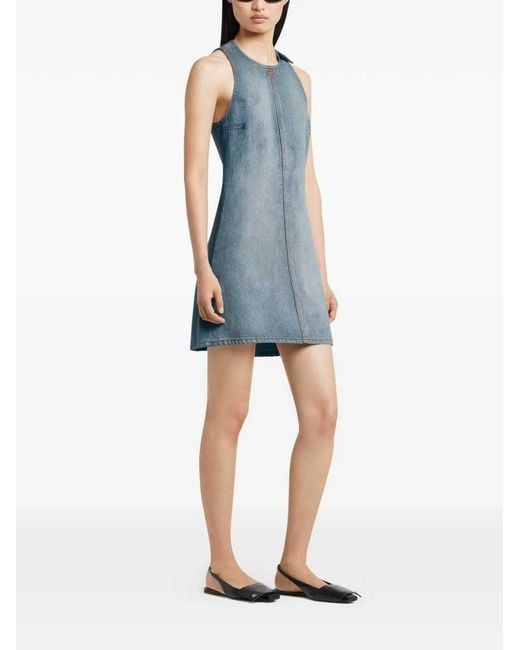 Courreges Blue A-Line Dress Heritage Denim