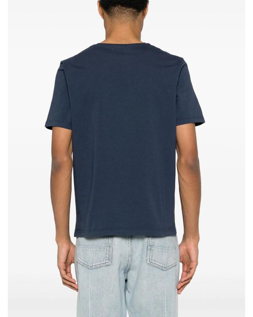 T-Shirt Con Applicazione Chillax Fox di Maison Kitsuné in Blue da Uomo