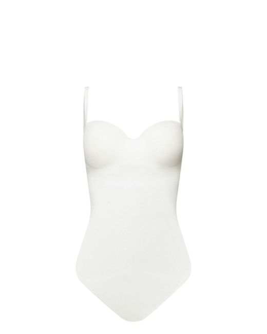 Wolford White Built-In Bandeau Bra And Sewn-In Cups