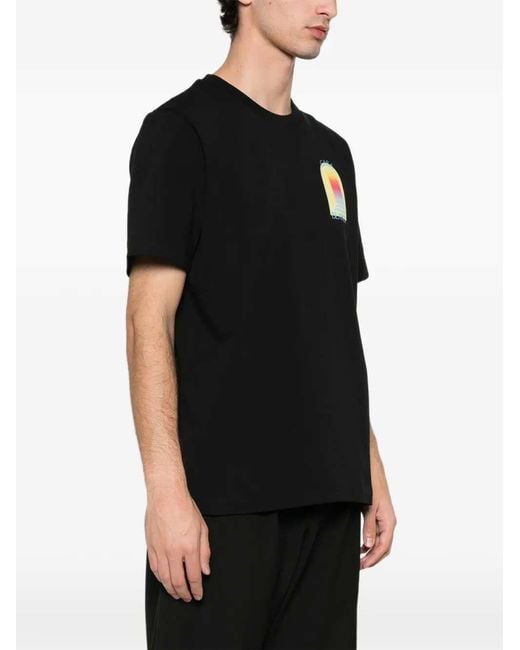 Casablanca Black 'Arche Print" Classic T-Shirt for men