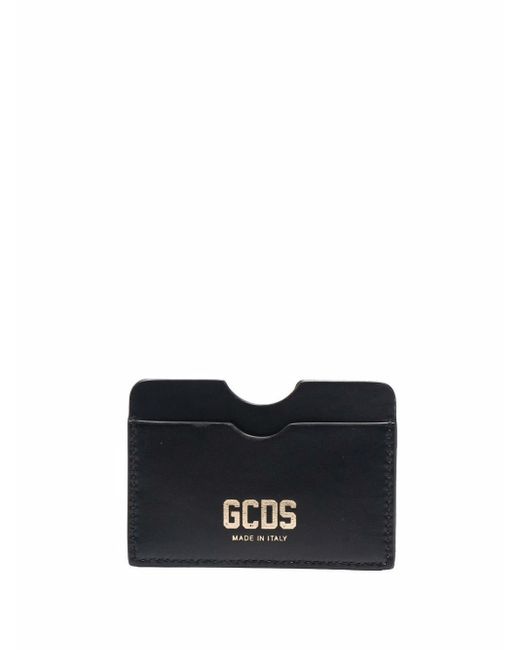 Gcds Black Card Holder With Embossed Logo for men