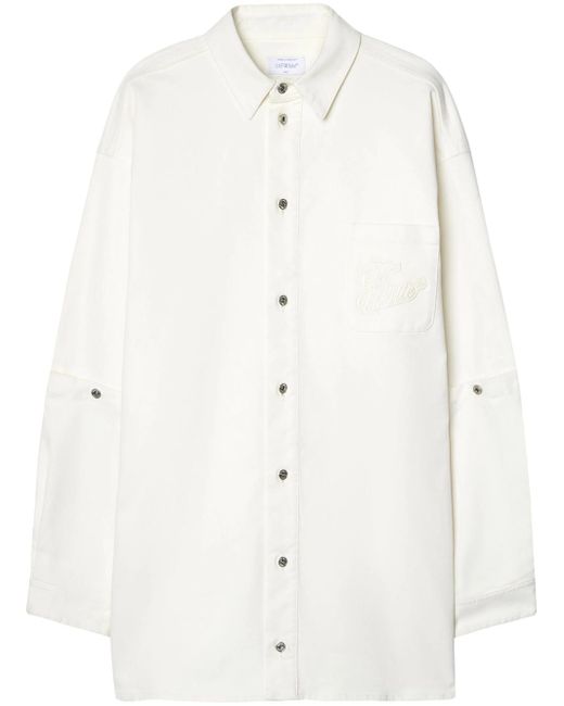 Off-White c/o Virgil Abloh White Off- 90Slogo Shirt Jacket for men