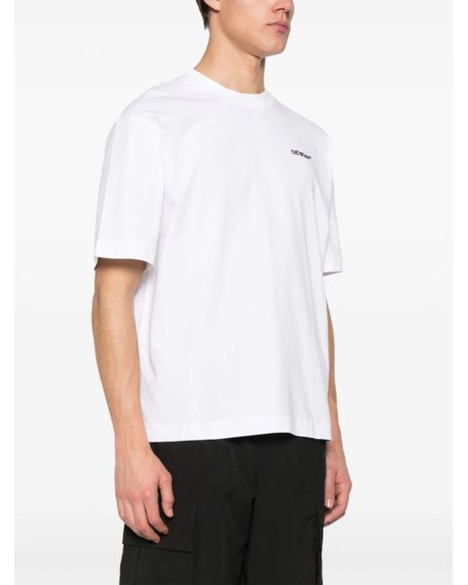 Off-White c/o Virgil Abloh White Off- Logo Cotton T-Shirt for men