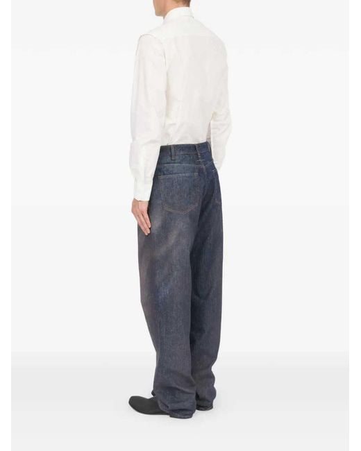 MM6 by Maison Margiela Blue Faded-Effect Jeans for men