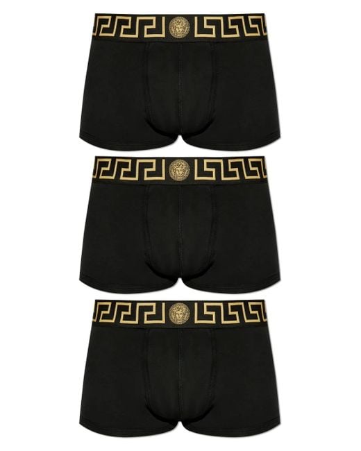 Versace Black Three-Pack Of Boxer Briefs for men