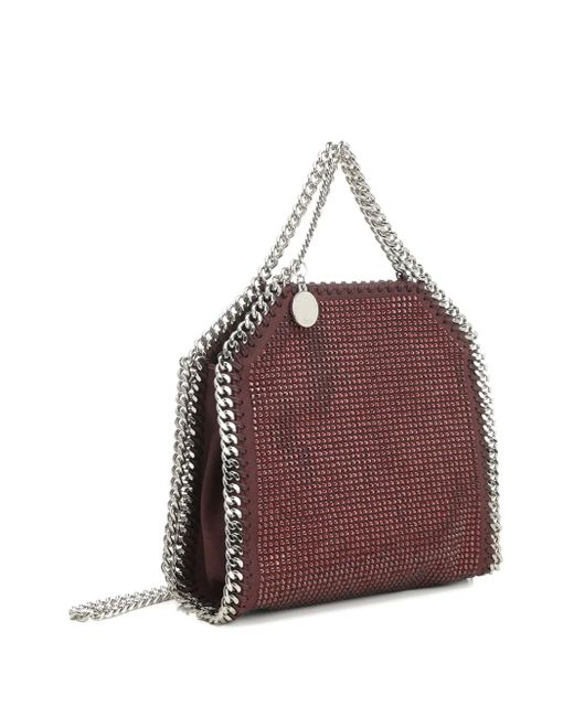 Stella McCartney Brown Falabella Tiny Hotfix Crystals On Alter Suede