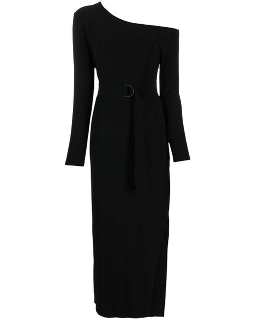 Norma Kamali Black Long Dress With Open Shoulders