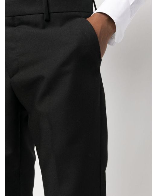 Pantaloni Sartoriali A Vita Media di Lardini in Black da Uomo