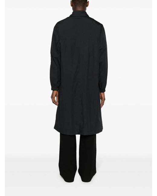 Isabel Marant Black Balthazar Raincoat With Embroidery for men
