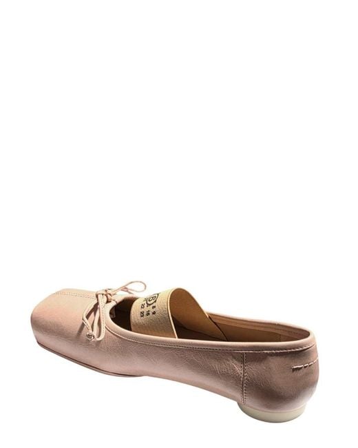 MM6 by Maison Margiela Natural Square-Toe Ballerinas