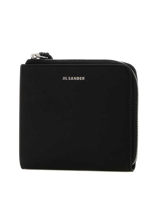 Jil Sander Black Zip-Around Wallet for men