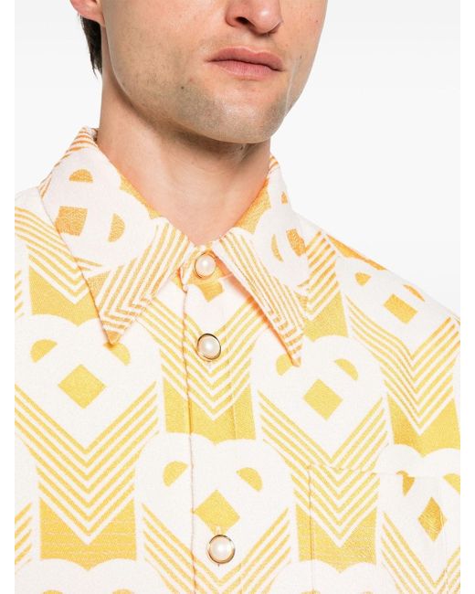 Casablancabrand Yellow Jacket-Shirt for men