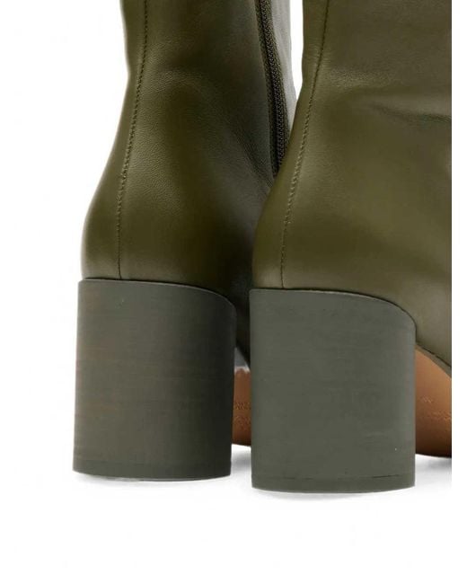 MM6 by Maison Margiela Green Anatomic 70Mm Ankle Boots