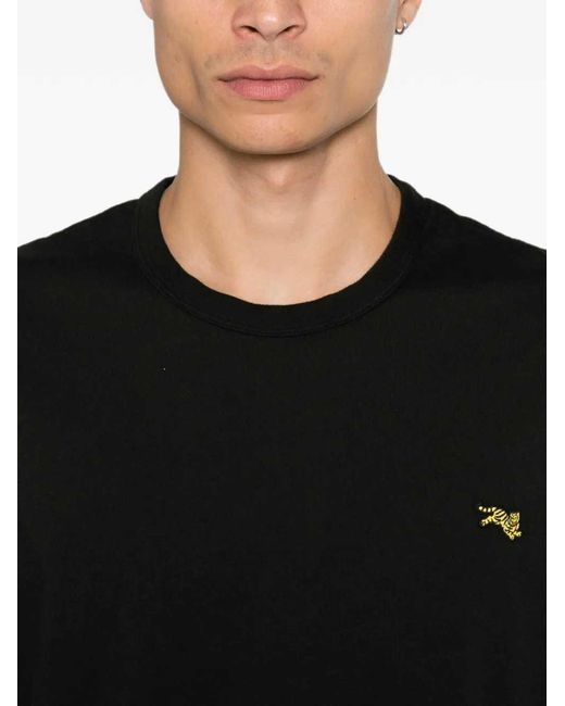 KENZO Black Leaping Tiger Patch T-Shirt for men