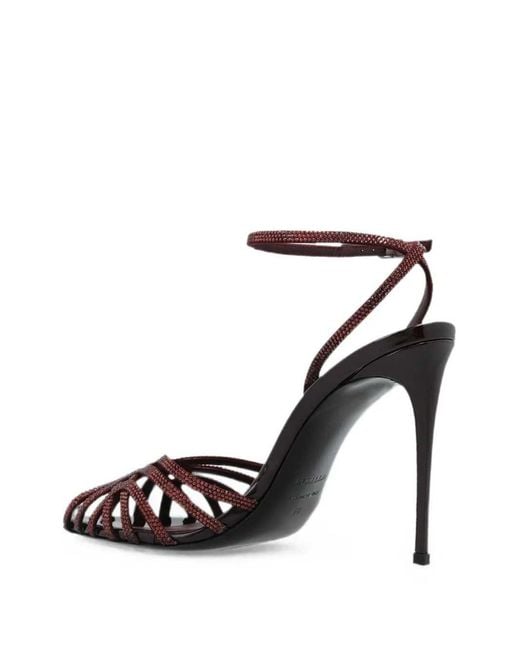 Le Silla White Embrace Crystal-Embellished Sandals
