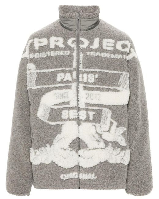 Y. Project Gray Jacket With Graphic Print