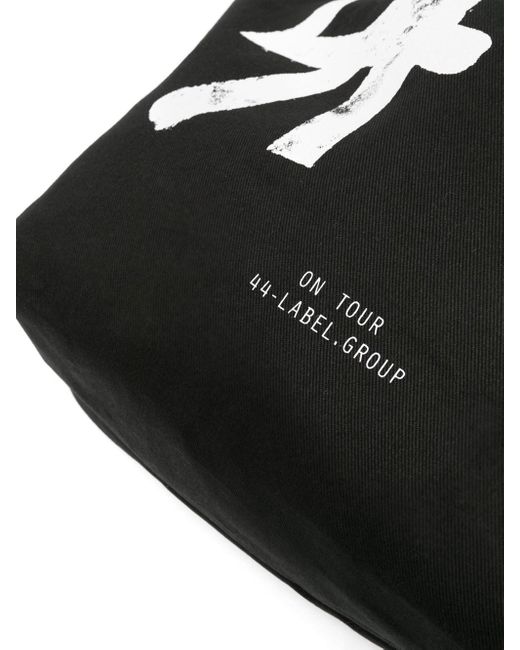 44 Label Group Black Concrete Tote Bag for men