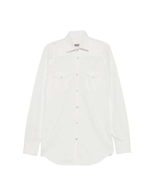 Sartorio Napoli White Button-Down Shirt for men