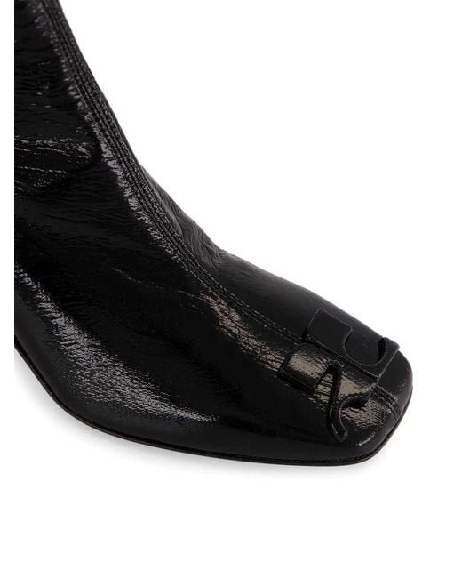 Courreges Black Re-Edition Ankle Boots