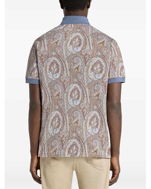 Etro Multicolor Piqué Polo for men