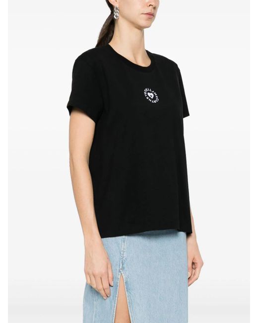 Stella McCartney Black Lovestruck Logo T-shirt