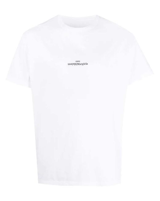 Maison Margiela White T-Shirt With Print for men