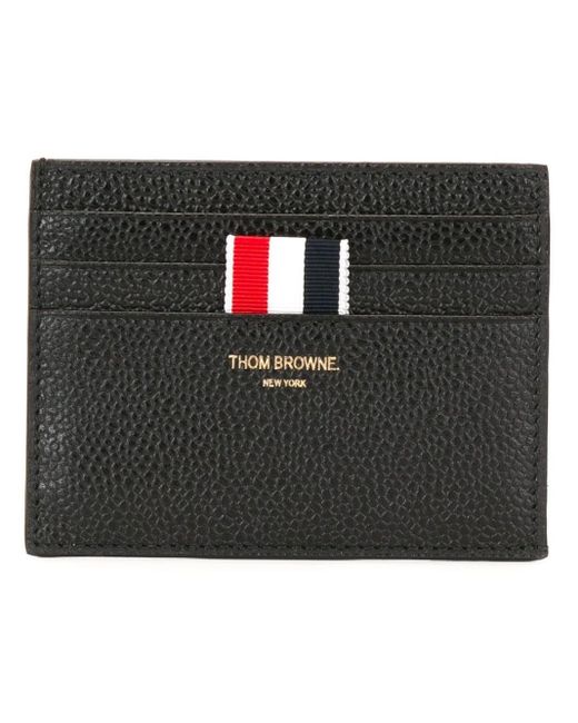 Thom Browne Black Card Holder With Note Compartment for men