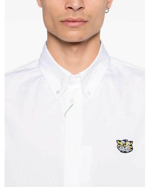 KENZO White Classic Short-Sleeve Shirt for men