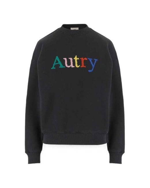 Autry Black Multicolour Logo Sweatshirt for men