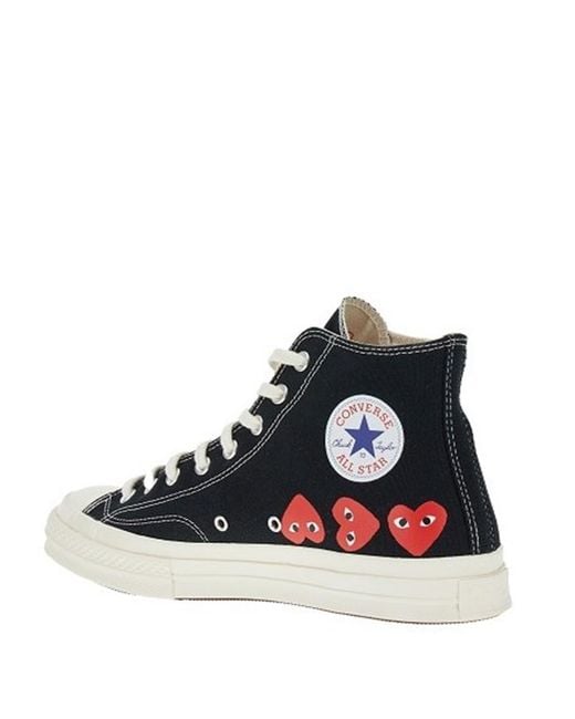 Comme des Garçons Black Sneakers With Hearts for men