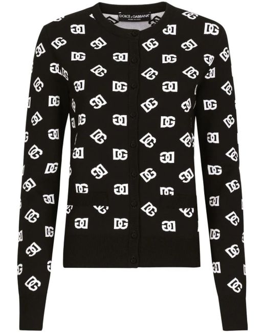 Dolce & Gabbana Black Cardigan With Dg Logo