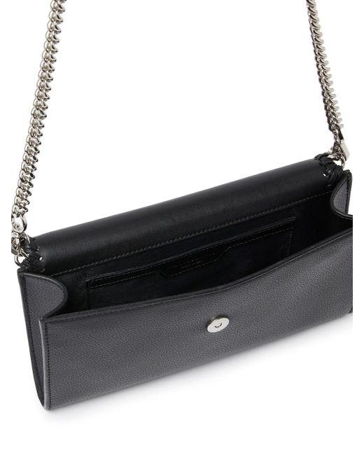 Stella McCartney Black Falabella Logo-Charm Mirum Shoulder Bag