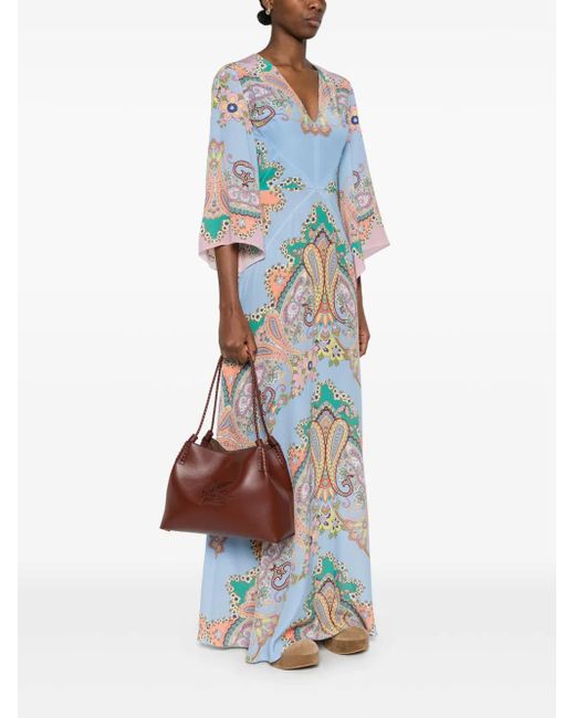 Etro Purple Small Libra Shoulder Bag