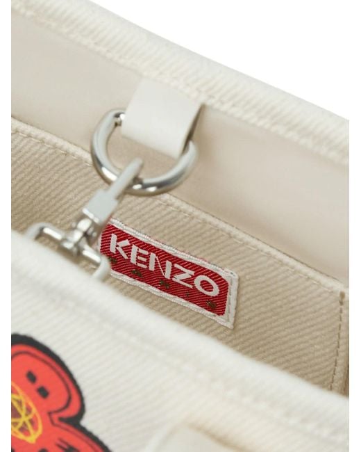 KENZO White X Futura 2000 Small Utility Canvas Tote Bag