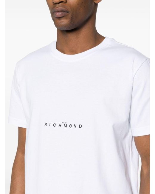 John Richmond White Logotype T-Shirt for men