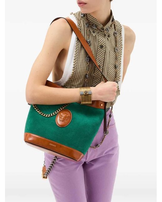Borsa A Secchiello Piccola di Versace in Blue