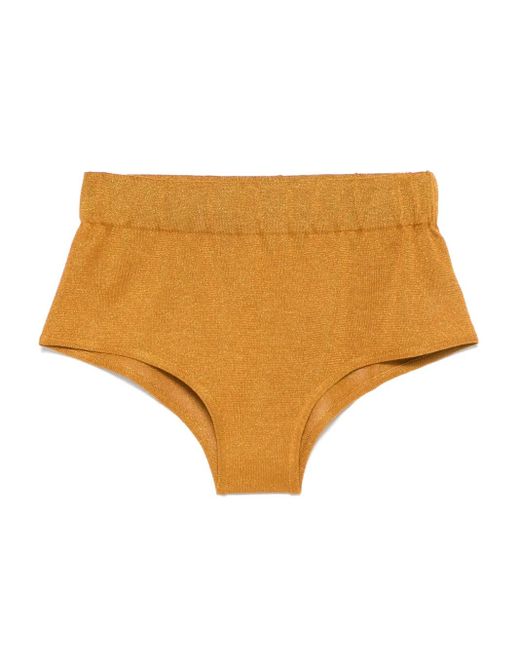 FEDERICA TOSI Natural Lurex Shorts