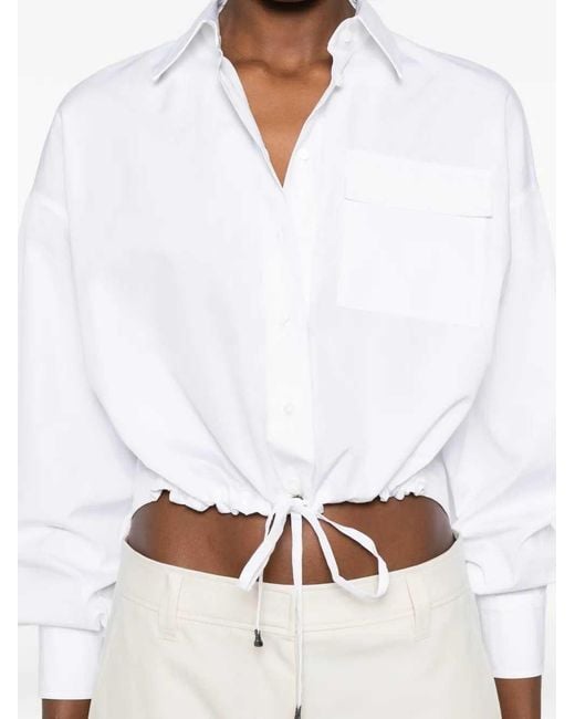 Brunello Cucinelli White Drawstring Shirt