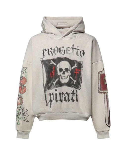 PDF White Mi Pirate Cotton Sweatshirt for men