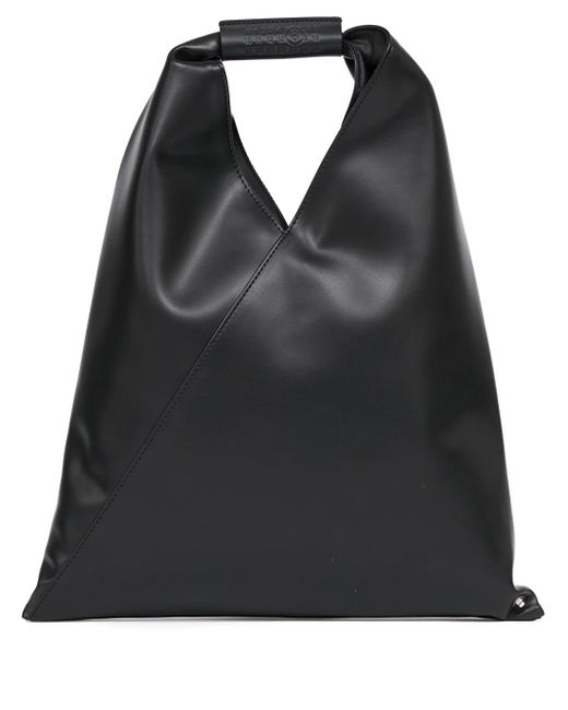 MM6 by Maison Martin Margiela Black Small Japanese Leather Tote Bag
