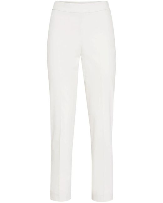 Brunello Cucinelli White Elastic Trousers